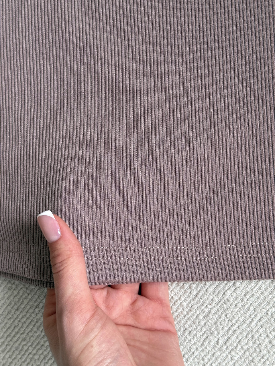 Бежева сукня-трапеція у рубчик Redjo 700001582