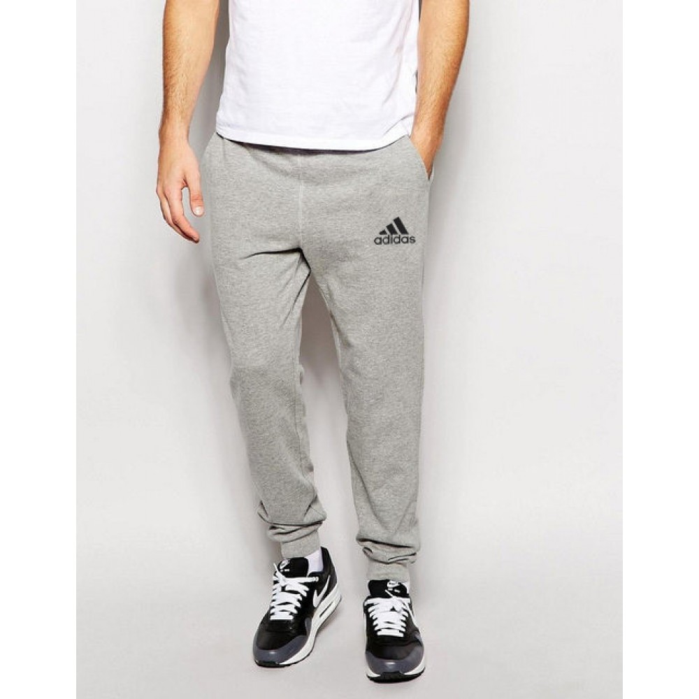 Мужские спортивные штаны Adidas Адидас серые (РЕПЛИКА)