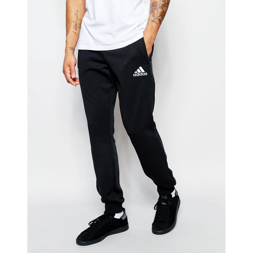 Спортивные штаны мужские Adidas Адидас черные (РЕПЛИКА)