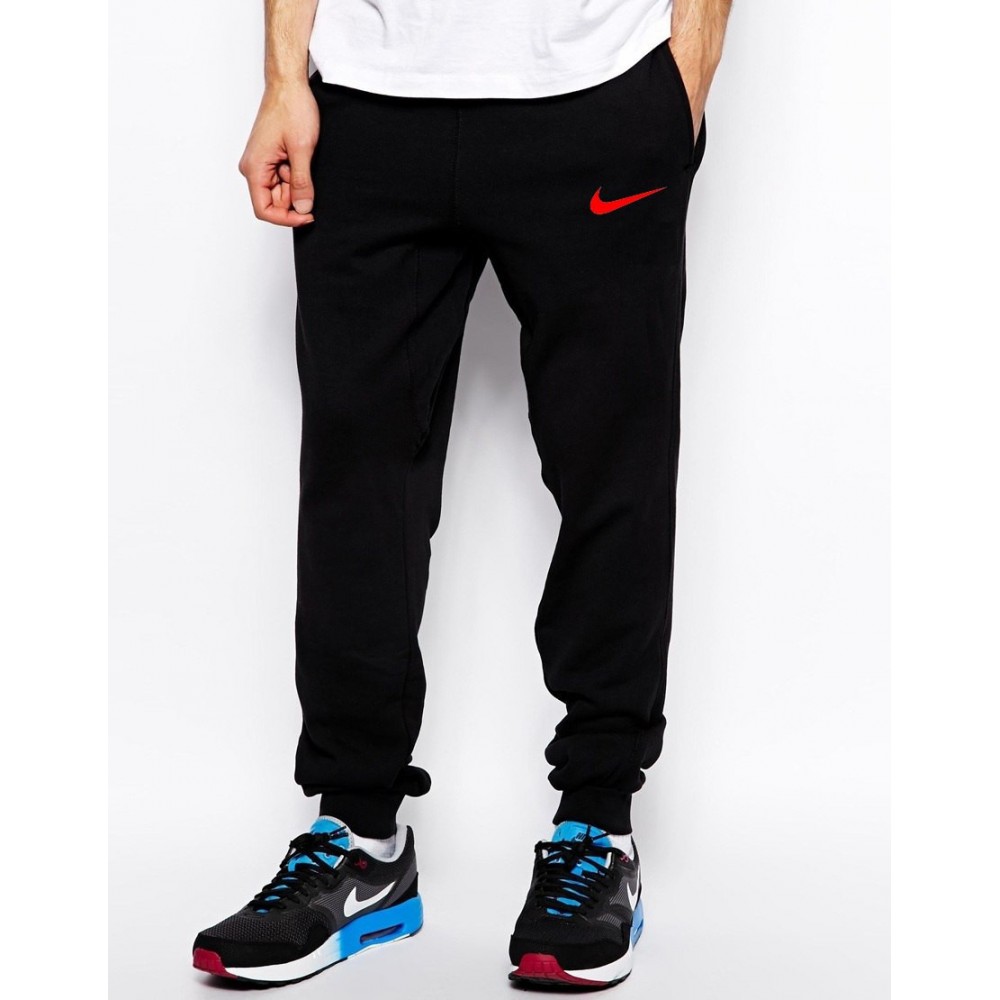 Спортивные штаны для парня Nike Найк черные (РЕПЛИКА)
