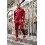 Бордовый мужской спортивный костюм весна-осень