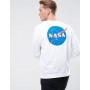 Свитшот белый NASA back logo