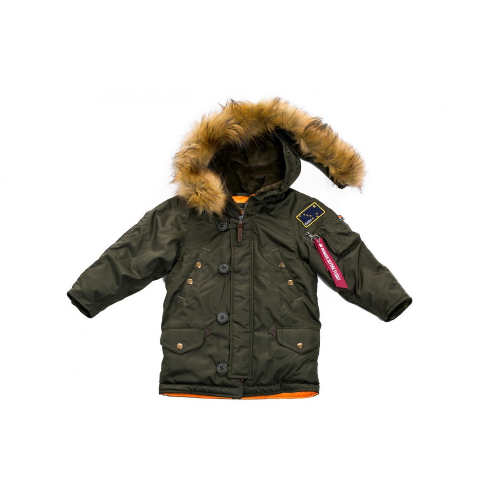 Куртка детская Аляска N-3B KIDS. Хаки