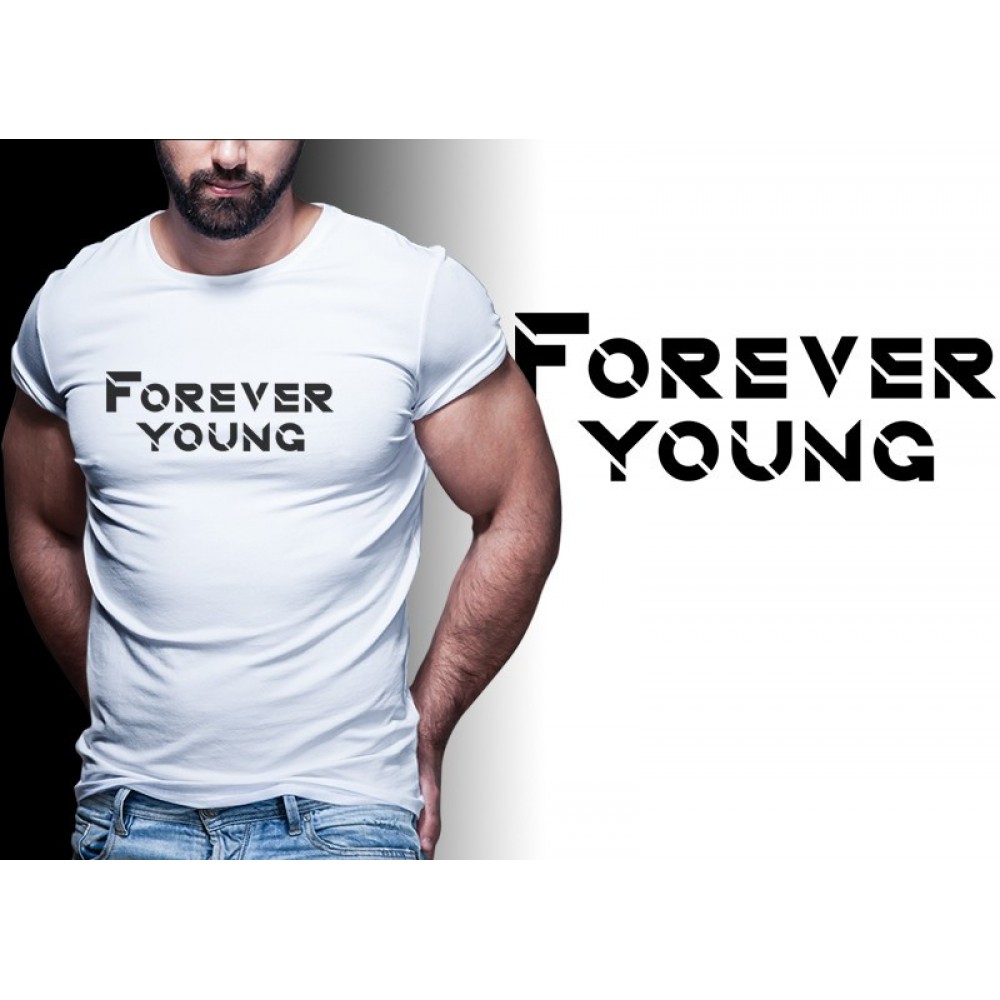 Мужская футболка белая Forever Young