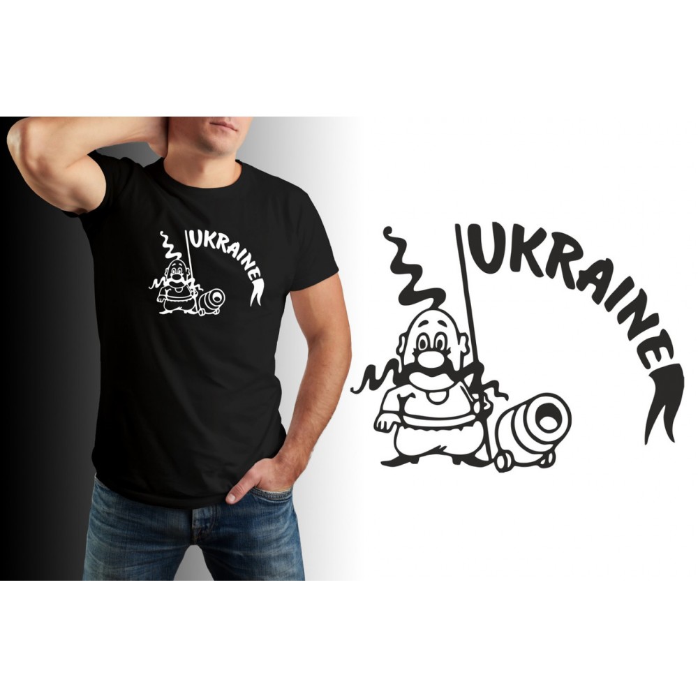Мужская футболка патриотическая Ukraine чорная