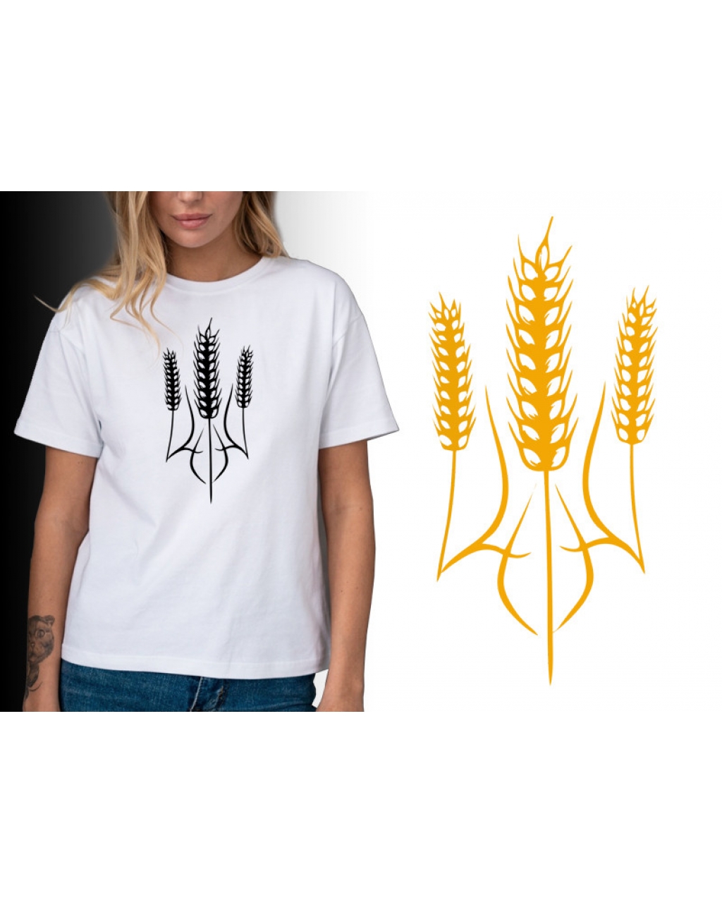 Жіноча футболка патріотична с гербом Mishe 21100023