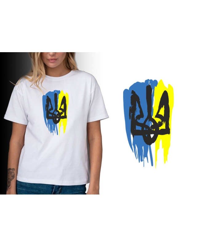 Жіноча футболка патріотична з гербом Mishe 21100062