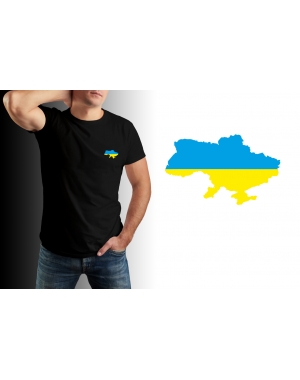 Патріотична футболка чоловіча з картою України Mishe 111000119