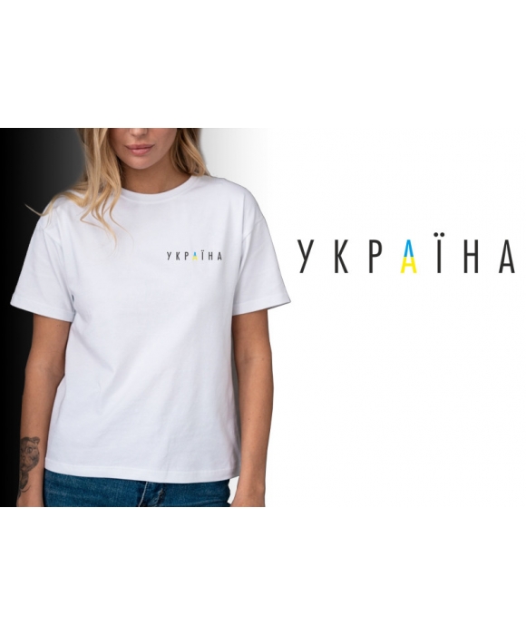 Женская футболка патриотическая с лого Україна Mishe 21100047
