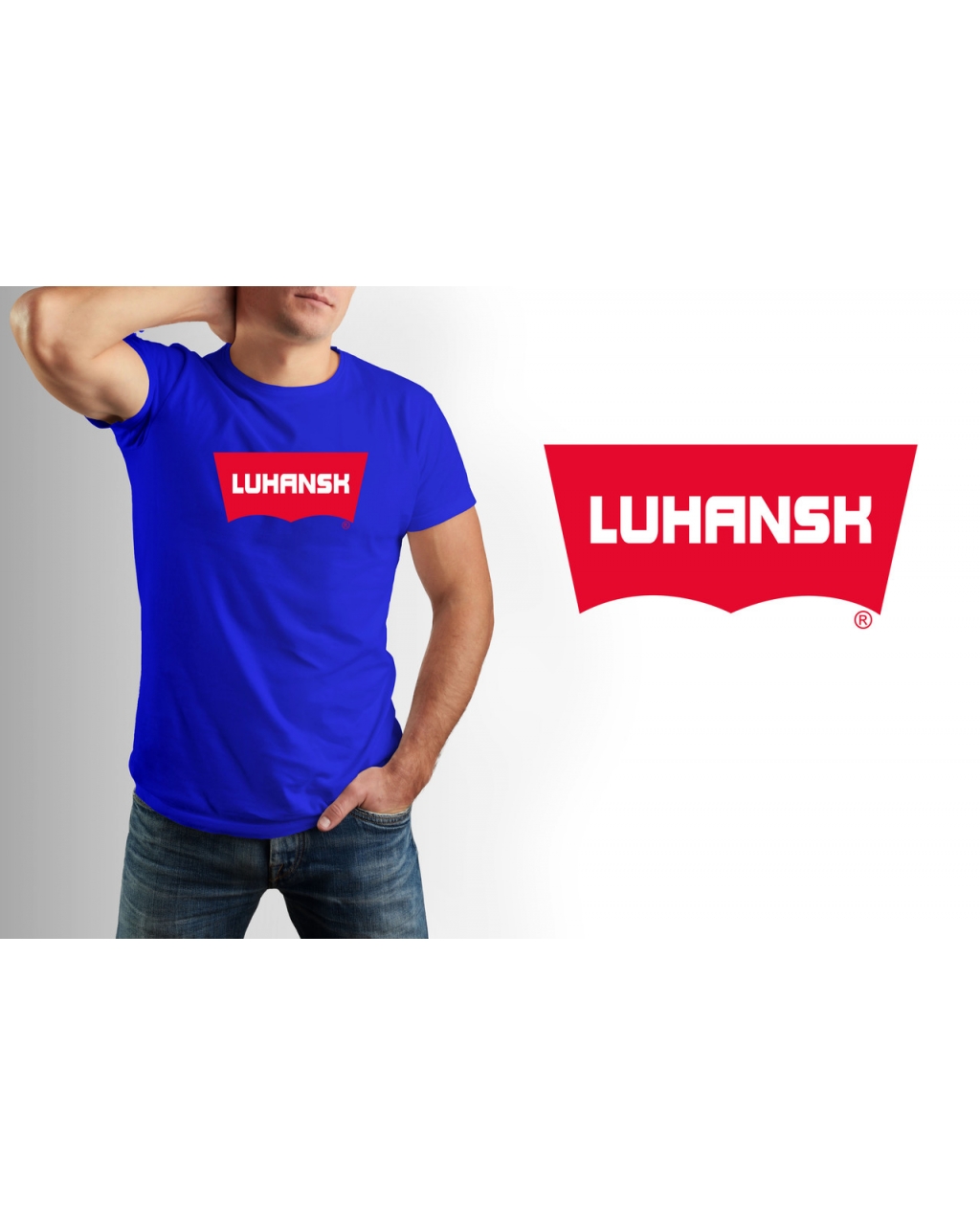 Футболка  Luhansk Mishe 111000147 серая