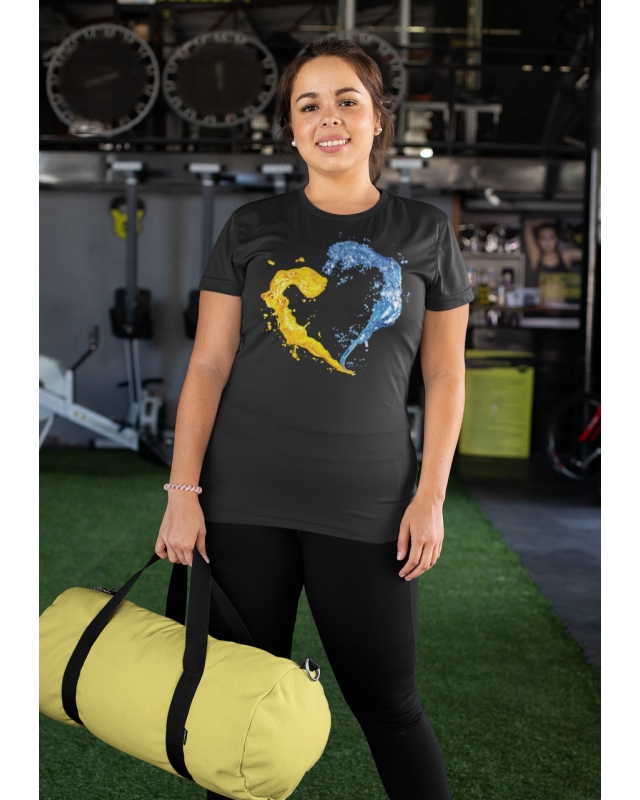 Жіноча футболка великого розміру "Серце патріота" Mishe 21003002