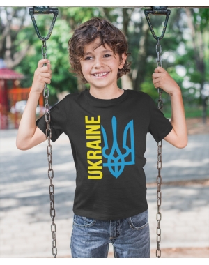 Футболка дитяча з гербом і написом UKRAINE