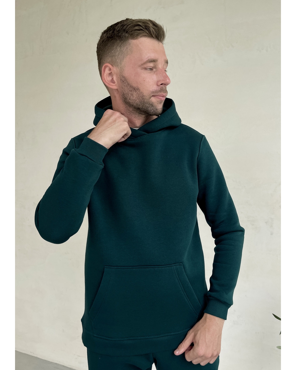 Теплий зимовий чоловічий спортивний костюм зелений Merlini Франс