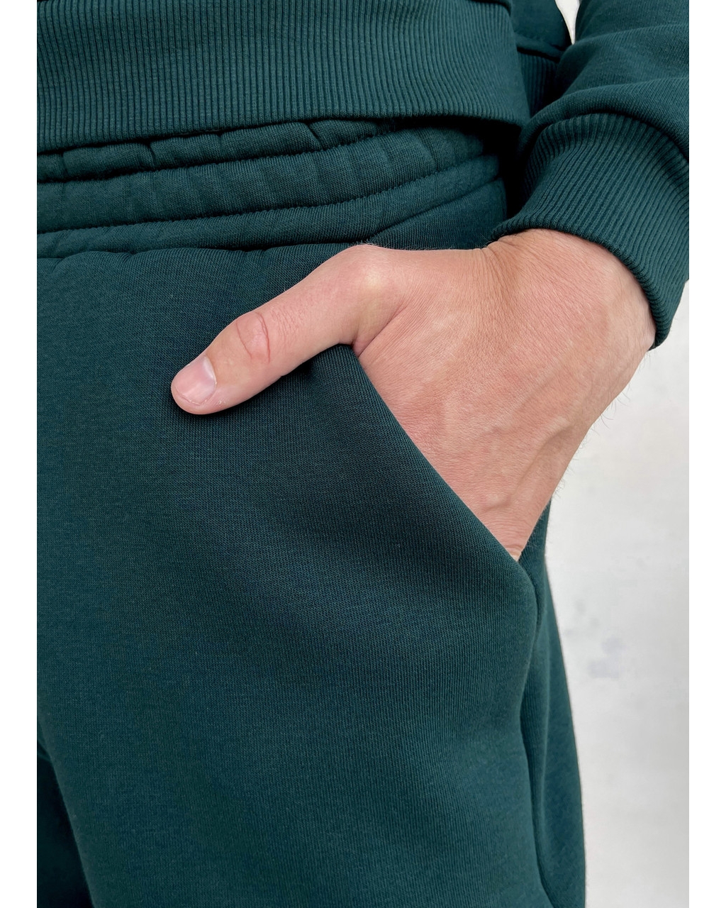 Теплий зимовий чоловічий спортивний костюм зелений Merlini Франс