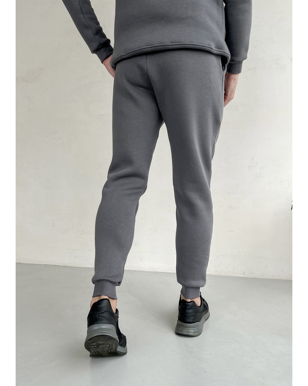 Теплый зимний мужской спортивный костюм серый Merlini Франс