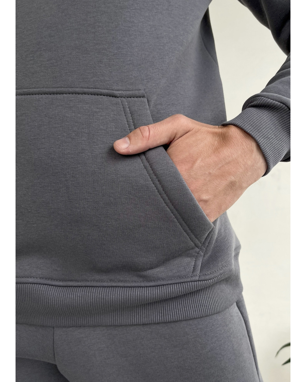 Теплый зимний мужской спортивный костюм серый Merlini Франс