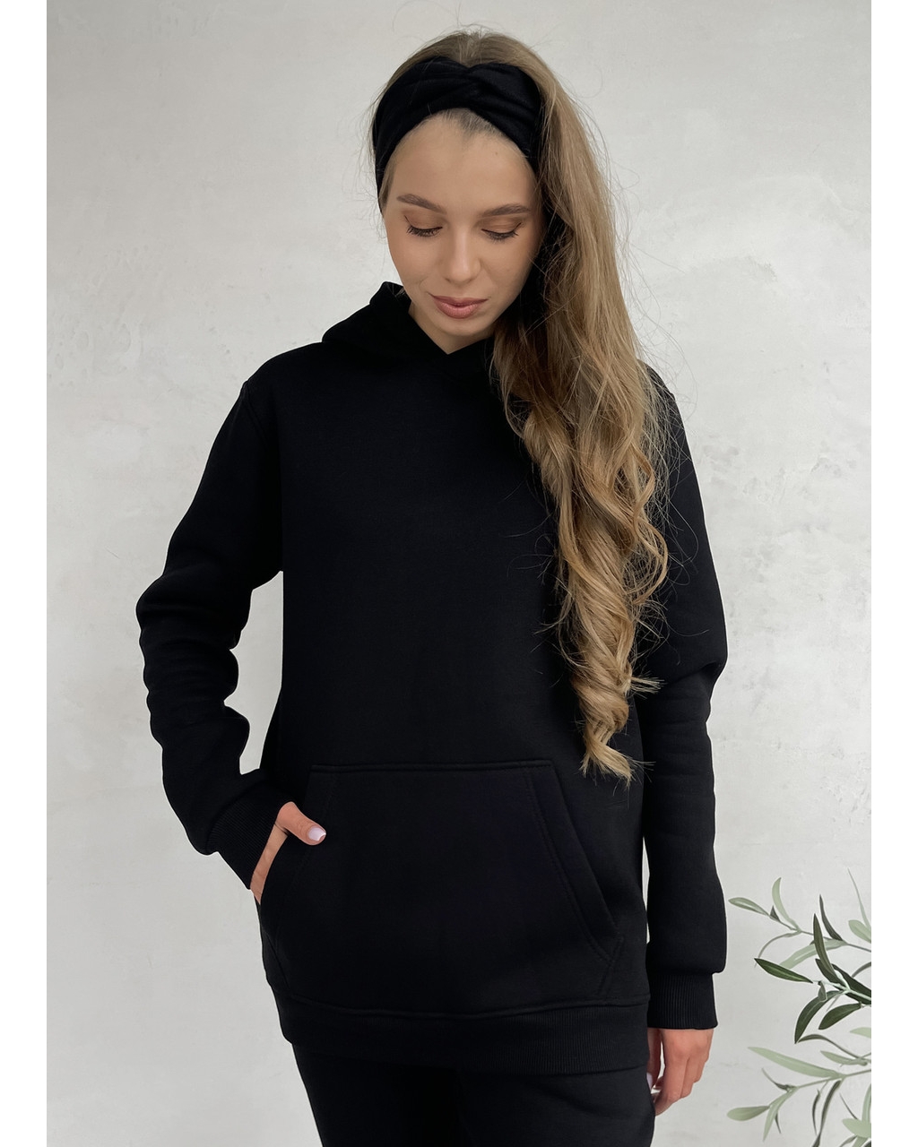 Теплий зимовий спортивний костюм жіночий чорний Merlini Бордо 100001021