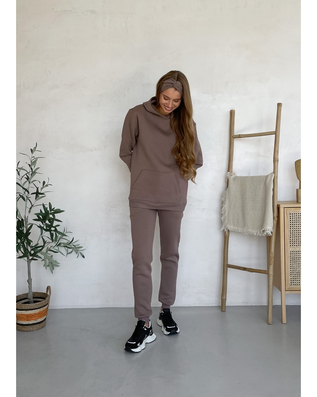 Теплый зимний женский спортивный костюм бежевый Merlini Бордо 100001024