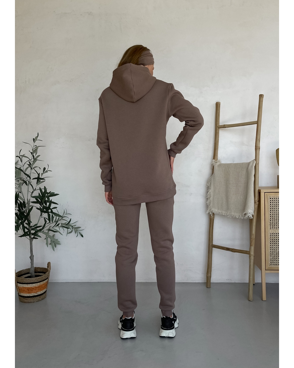 Теплый зимний женский спортивный костюм бежевый Merlini Бордо 100001024