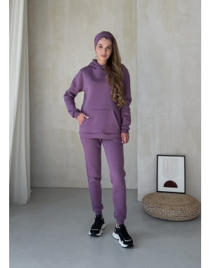 Теплий зимовий спортивний костюм жіночий фіолетовий Merlini Бордо 100001025