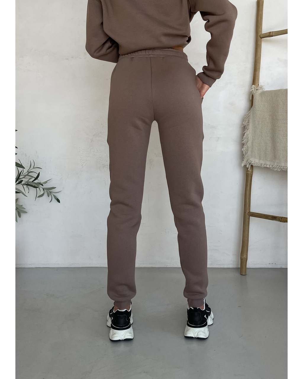 Теплый спортивный костюм с укороченным худи бежевый Merlini Нант 100001044