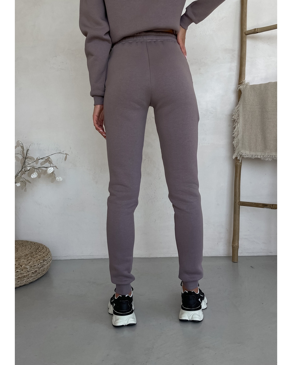 Теплый спортивный костюм с укороченным худи бежевый Merlini Нант 100001046