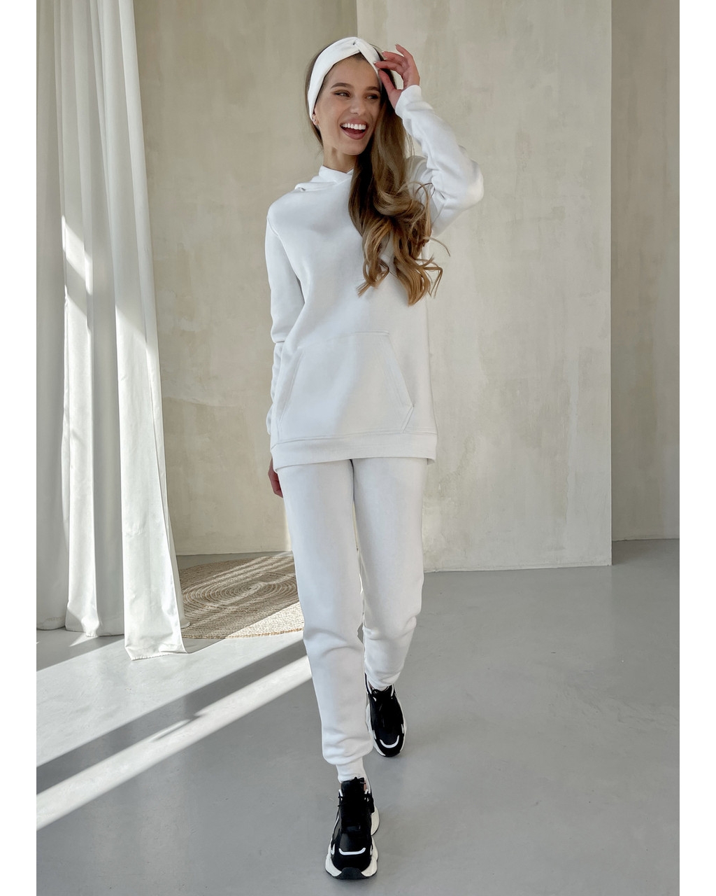 Теплый зимний женский спортивный костюм белый Merlini Бордо 100001027