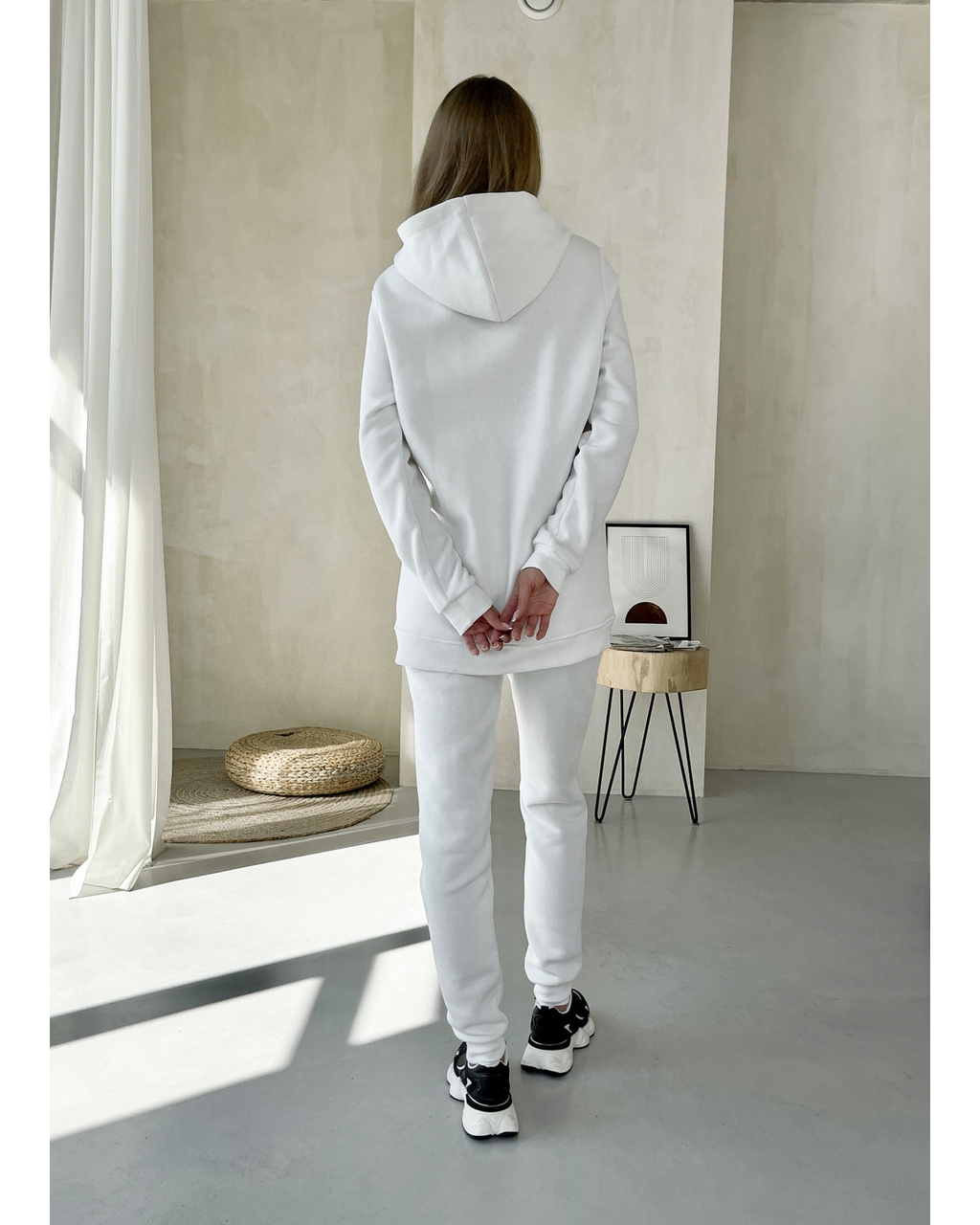 Теплый зимний женский спортивный костюм белый Merlini Бордо 100001027