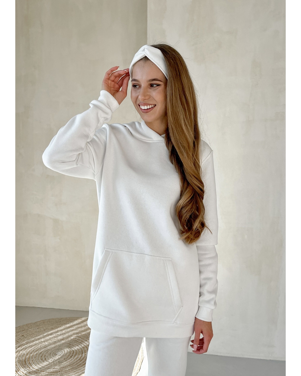 Теплый зимний женский спортивный костюм белый Merlini Бордо 100001027