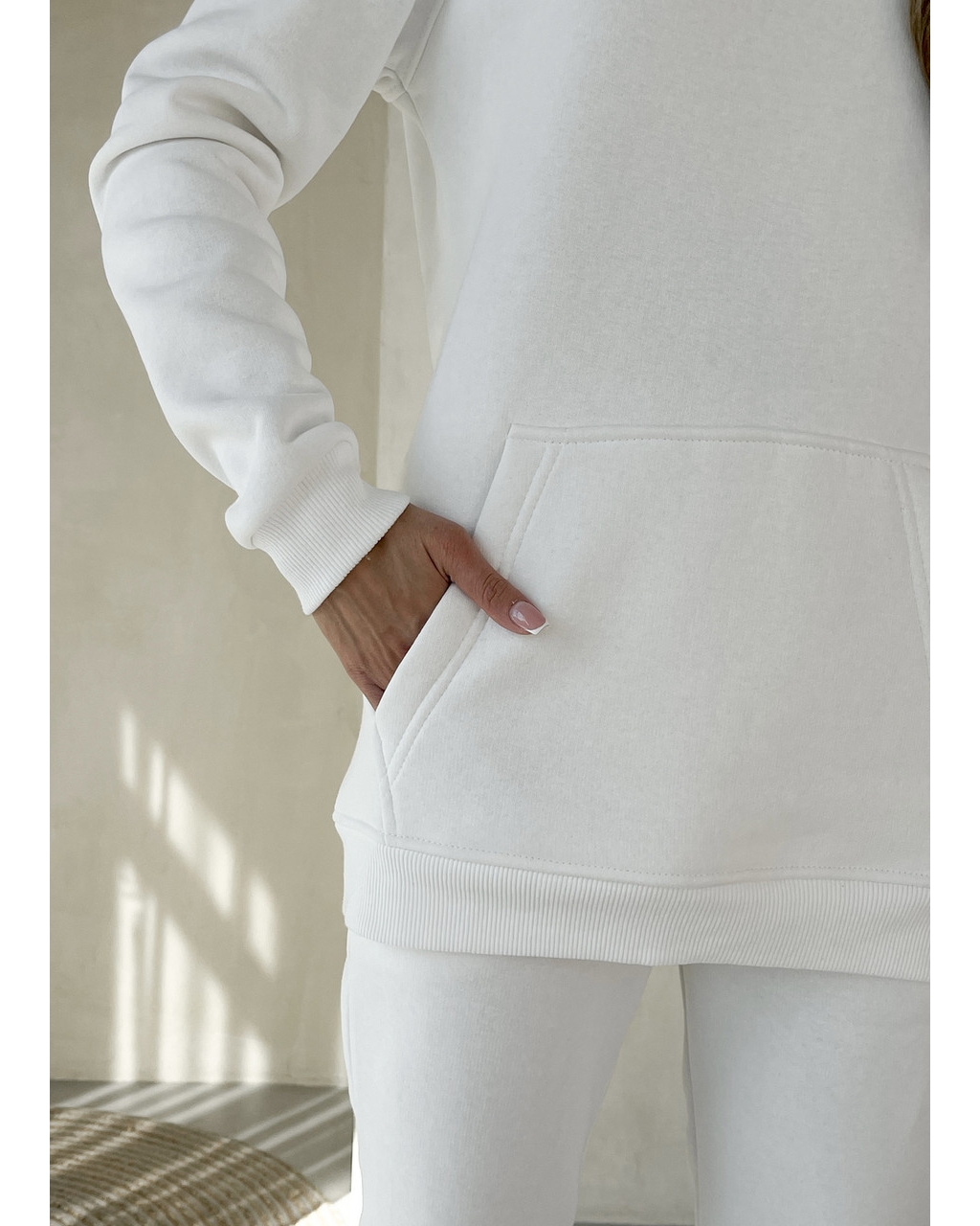 Теплый зимний женский спортивный костюм белый Merlini Бордо 100001027