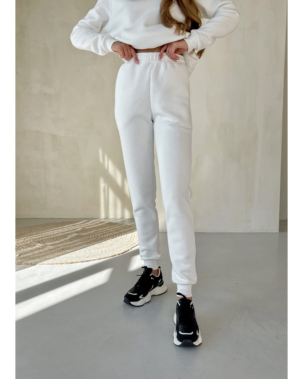 Теплый зимний женский спортивный костюм белый Merlini Бордо 100001027