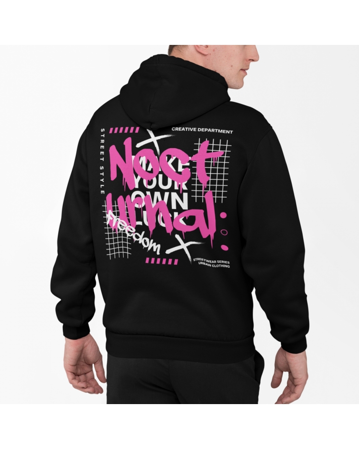 Худи мужской теплый Street Style черный Mishe 330041