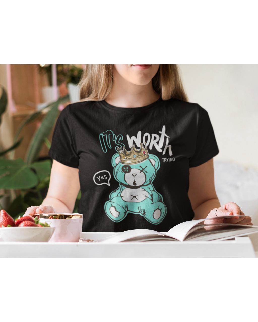 Женская футболка из хлопка teddy bear Mishe 20000003258