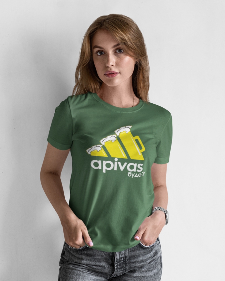 Футболка женская  Apivas буде mishe 2000336 зелёная