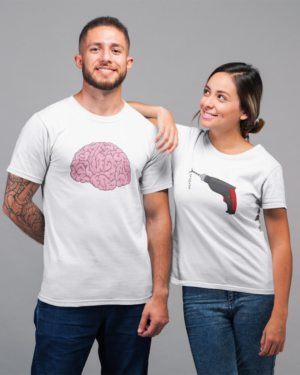 Парные футболки "Вынос мозга" (черный / белый) 2000400409