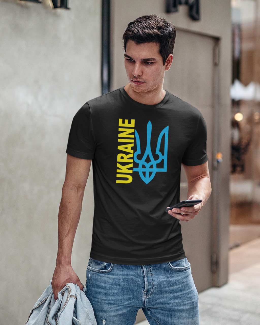 Мужская патриотическая футболка черная Mishe 1110025_1
