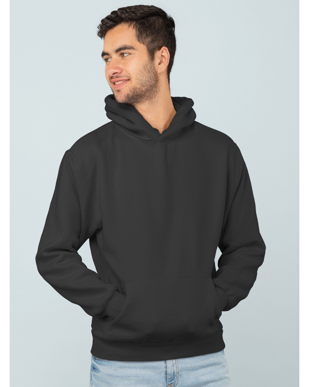 Худи мужское однотонное черное Mishe 120012