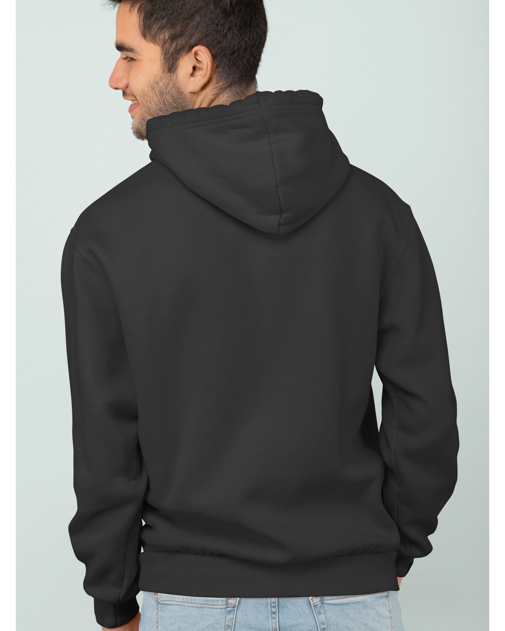 Худи мужское однотонное черное Mishe 120012