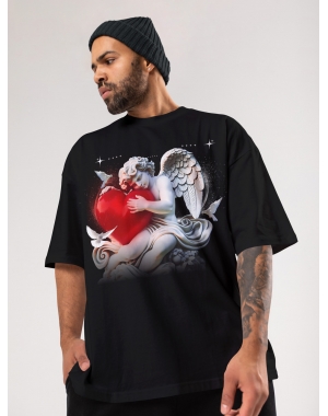 Чоловіча футболка оверсайз Mishe Urban 113003 чорна велика щільність