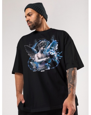 Чоловіча футболка оверсайз Mishe Urban 113006 чорна велика щільність