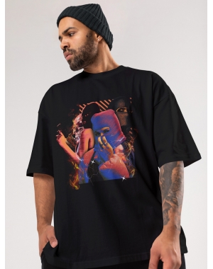 Чоловіча футболка оверсайз Mishe Urban 113008 чорна велика щільність