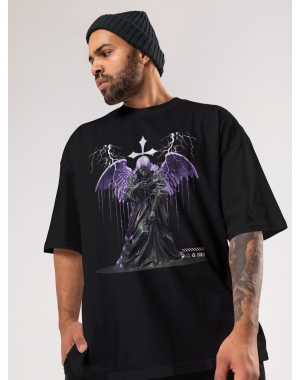 Чоловіча футболка оверсайз Mishe Urban 113009 чорна велика щільність