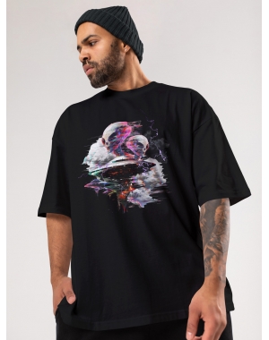 Чоловіча футболка оверсайз Mishe Urban 113011 чорна щільна