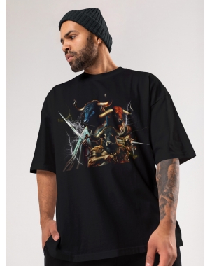 Чоловіча футболка оверсайз Mishe Urban 113015 чорна щільна