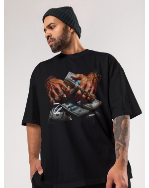 Чоловіча футболка оверсайз Mishe Urban 113017 чорна щільна