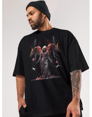 Чоловіча футболка оверсайз Mishe Urban 113021 чорна щільна