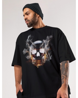 Чоловіча футболка оверсайз Mishe Urban 113024 чорна щільна