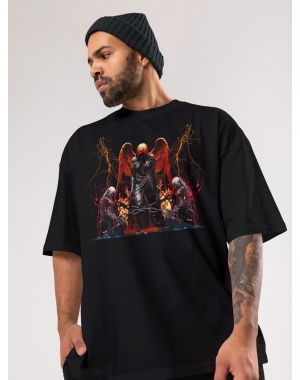 Чоловіча футболка оверсайз Mishe Urban 113033 чорна щільна