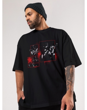 Чоловіча футболка оверсайз Mishe Urban 113038 чорна щільна