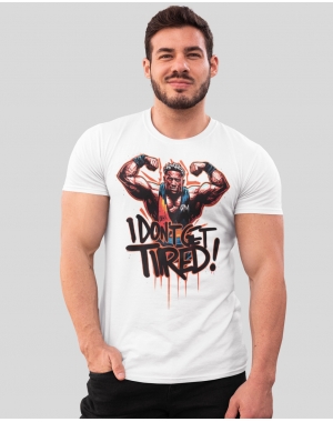 Чоловіча спортивна футболка "I DONT GET TIRED" Mishe 11320013 біла